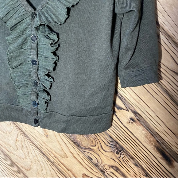 Kieran Moss Green Short Cardigan - Picture 2 of 4